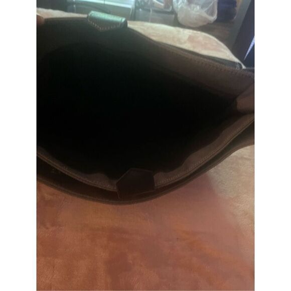 Cole Haan Men’s Canvas Leather Messenger Shoulder Bag Laptop Briefcase - Picture 13 of 14